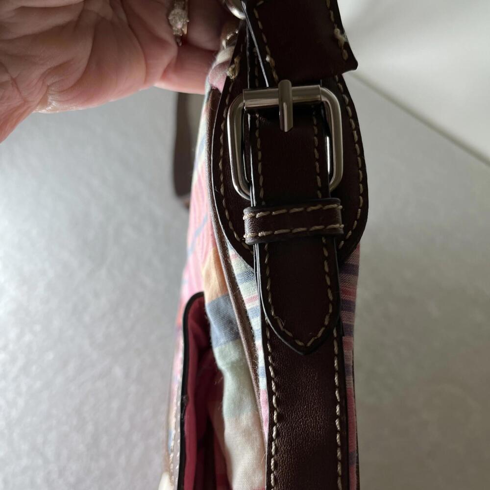 Chaps Pink Plaid Crossbody Purse - Picture 14 of 15